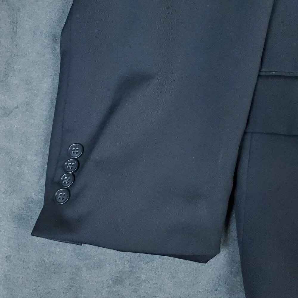 JOE Joseph Abboud Wool Black Dual Vent Blazer Sport Jacket 46R Wool - Picture 4 of 15